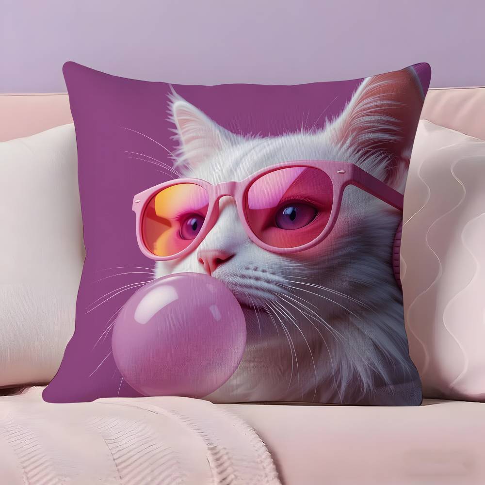 Vibrant Animal Bubble Fashion Tiger Pillow Case  Ultra Soft Skin Friendly Fabric Cloud Like Comfort & Concealed Zipper