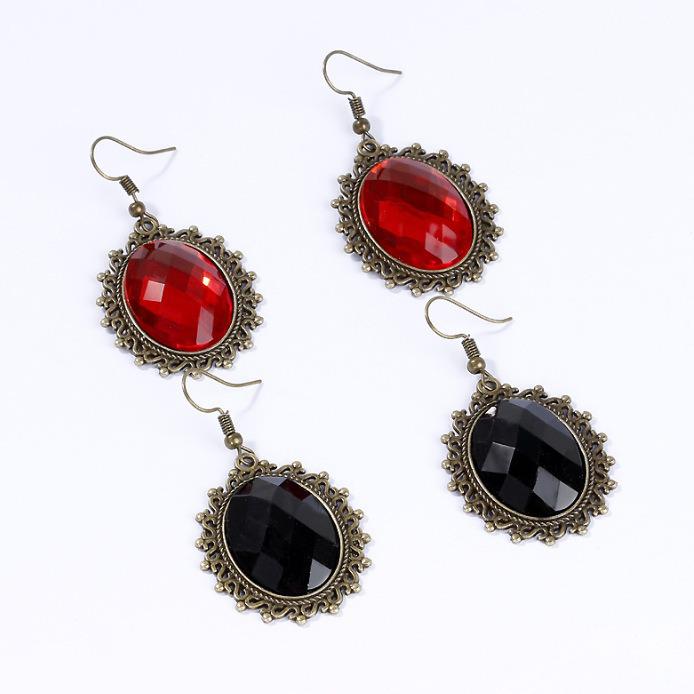 Retro European-American Metal Gem Pendant Earrings - Classic Hot Selling Style