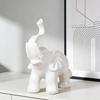Elephant Ornament Black Golden Animal Design Resin Figurine Symbolizing Good Luck Strength Wisdom Elephant Sculpture