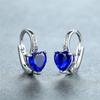 Royal Blue Zircon Oval Earrings Fashionable High-End Design Accessories for Banquets Personalized Simple Zircon