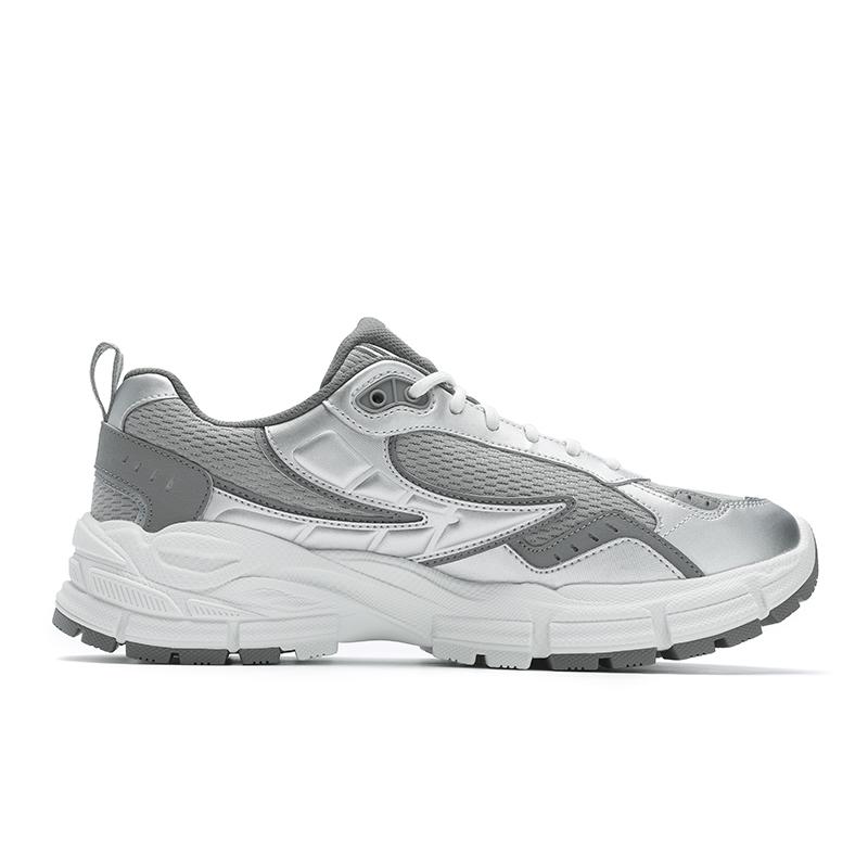 FILA Blade Silver Tooth Shoes Sports Casual Versatile Trendy Fashion Shock Absorbing Durable Low Top Urban Commuting Running Shoes F12M512101FSA