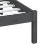 Solid Wood Bed Frame Gray Pine 200x200 cm