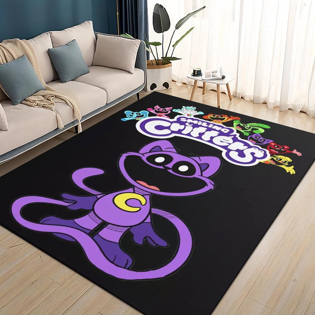 Cartoon S-Smiling C-Critters Catnap Craftycorn Rug Carpet for Living Room Bedroom Home Decor,kids Play Non-slip for Sofa Doormat
