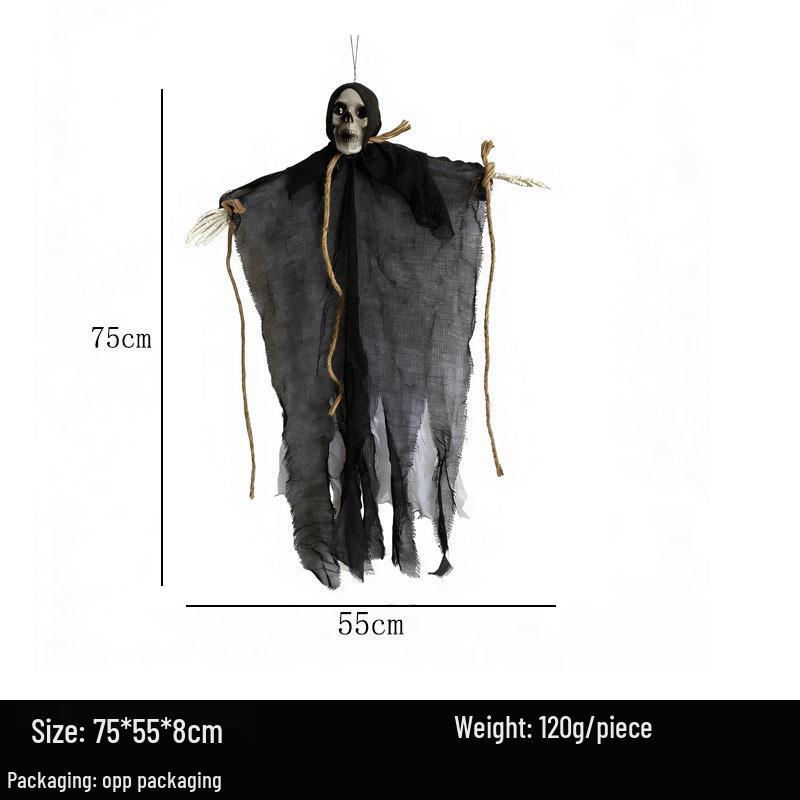 Halloween Hanging Grim Reaper Skeleton Ghost - Haunted House & Bar Decor