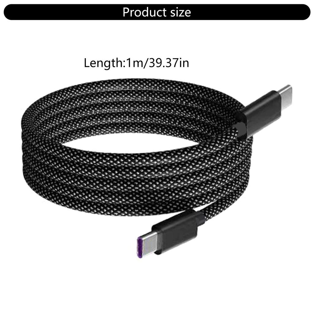 Flexible Braided USB C Cable 60W Fast Charge 1Meter Type C To C Cord Power Delivery for Multiple Devices