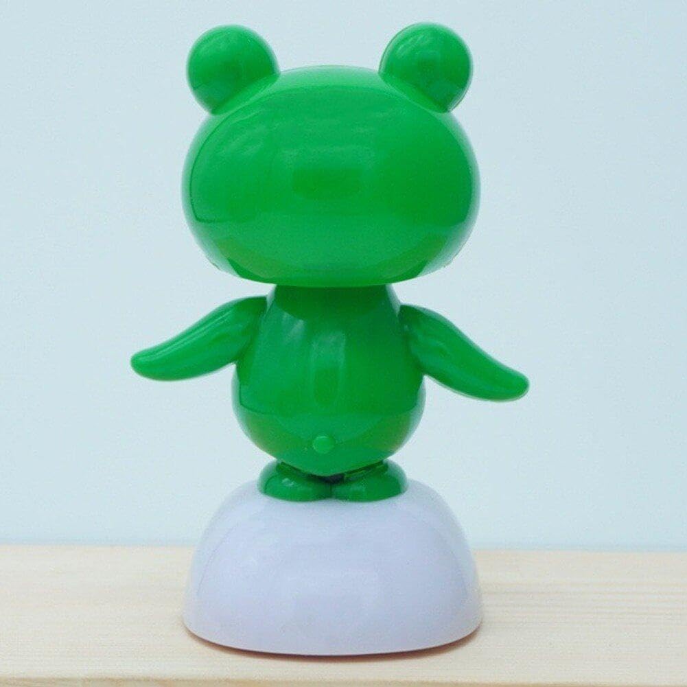 Dashboard Figurine Solar Shake Head Frog Toy Car Decor Cartoon Animal Decor Accessory Gift