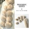 Customized autumn and winter imitation fox hair scarf with hairball plush versatile long scarf thickened warm plush shawl