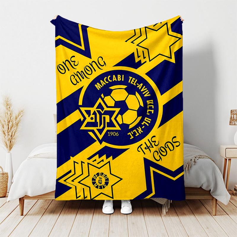 1pc Blanket - Football club logo Print Design, Lightweight Blanket for Sofa, Bed- Soft &Warm, Gift for All Seasons