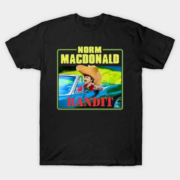 

Men Black Print T-shirt Norm Macdonald Classic Car Bandit No-Cut Transfer Paper Print Cotton Tshirt L чорний