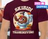 Skibidi Thanksgiving Shirt Funny Meme Shirt Skibidi Toilet Shirt Turkey Shirt Unisex T-Shirt