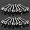 24-Piece Rhinestone Stainless Steel Heart Nose Studs - Titanium Steel Jewelry