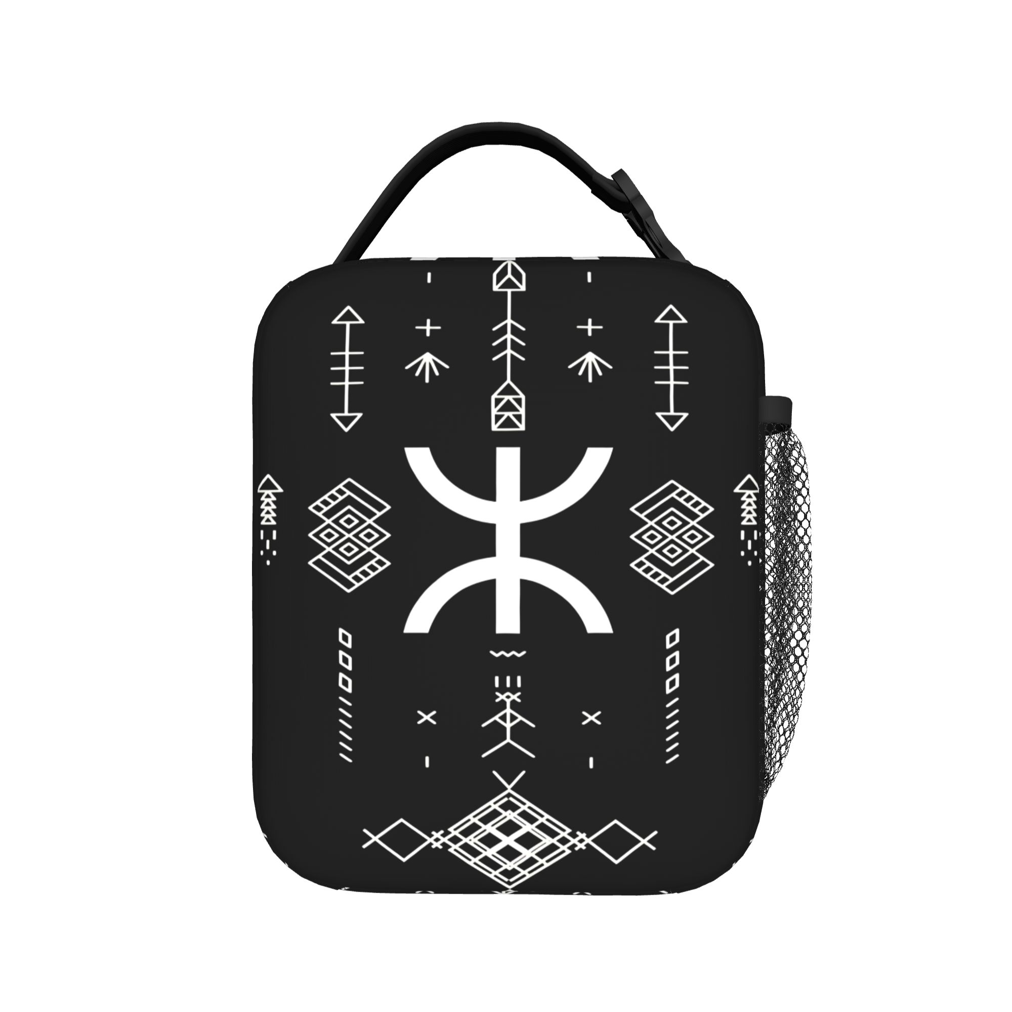 Amazigh Berber Pattern Tifinagh Yaz Imazighen Symbol Lunch Bag For Child School Lunch Box Casual Portable Oxford Cooler Bag One Size