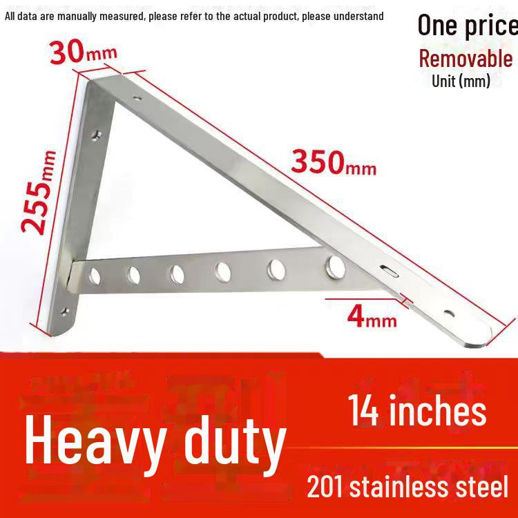 Stainless Steel Wall-Mounted Triangle Support Bracket