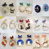 Cute Cartoon Bunny Ear Clip On Earrings Non Piercing Personalized Funny Animal Cat Ear Hole-free Earrings for Women Girls Gifts