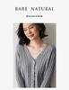 Women's Early Autumn Cashmere V-Neck Cardigan with Pearl Buttons - Slimming Knit Base Layer