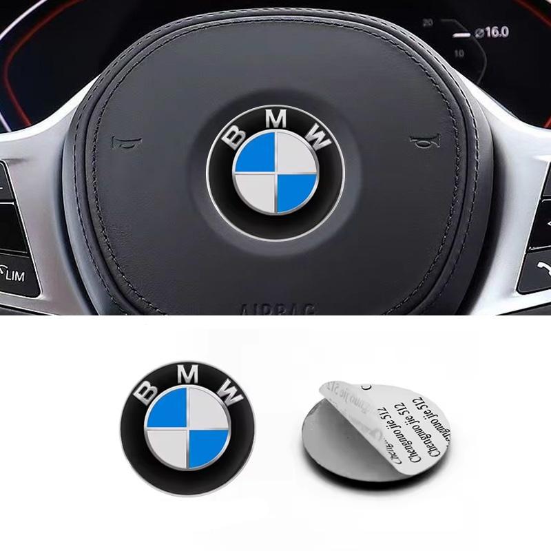 BBJX7 1Pcs 45mm 47mm Car Steering Wheel Decoration Badge Sticker Logo Accessories For BMW E46 E90 E60 F30 F10 E39 E36 E87 F20 E90 E70