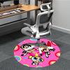 1pcPowerpuff Girls Office Round Area Rug, Indoor Mat Suitable For Office, Under Office Chairs Bedroom Living Room Home Decor, Room Deco