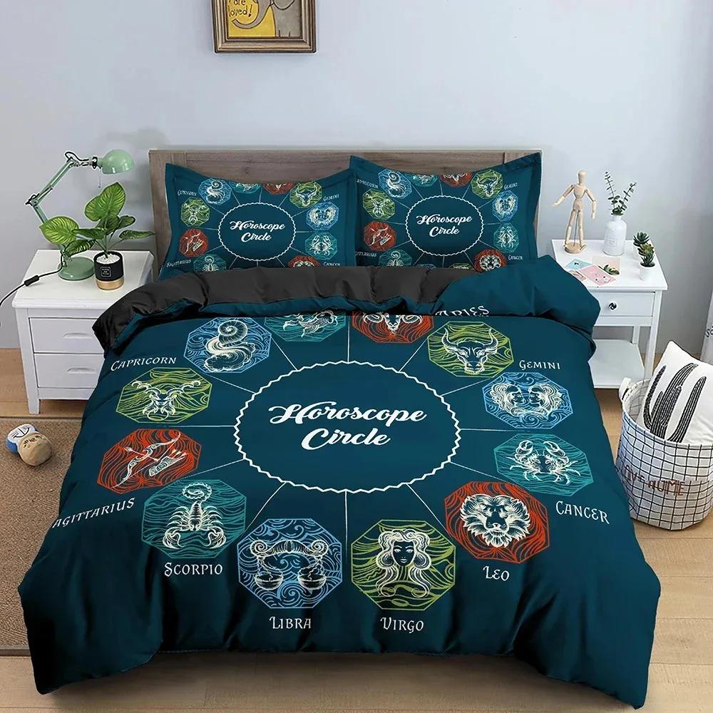 Comforter Psychedelic Constellation Bedding Set For Bedroom Astrological Comforter S Us Eu Au Single Double 3Pcs