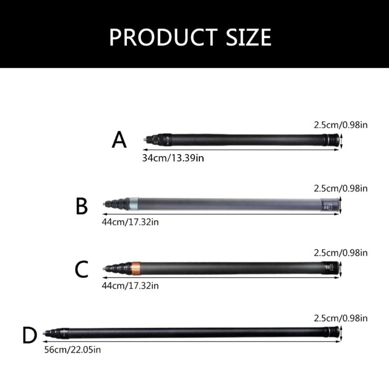 Invisible Selfie Stick for Outdoor Sport Camera Carbon Fiber Extendable Action Camera Selfie Rod Invisible Selfie Stick