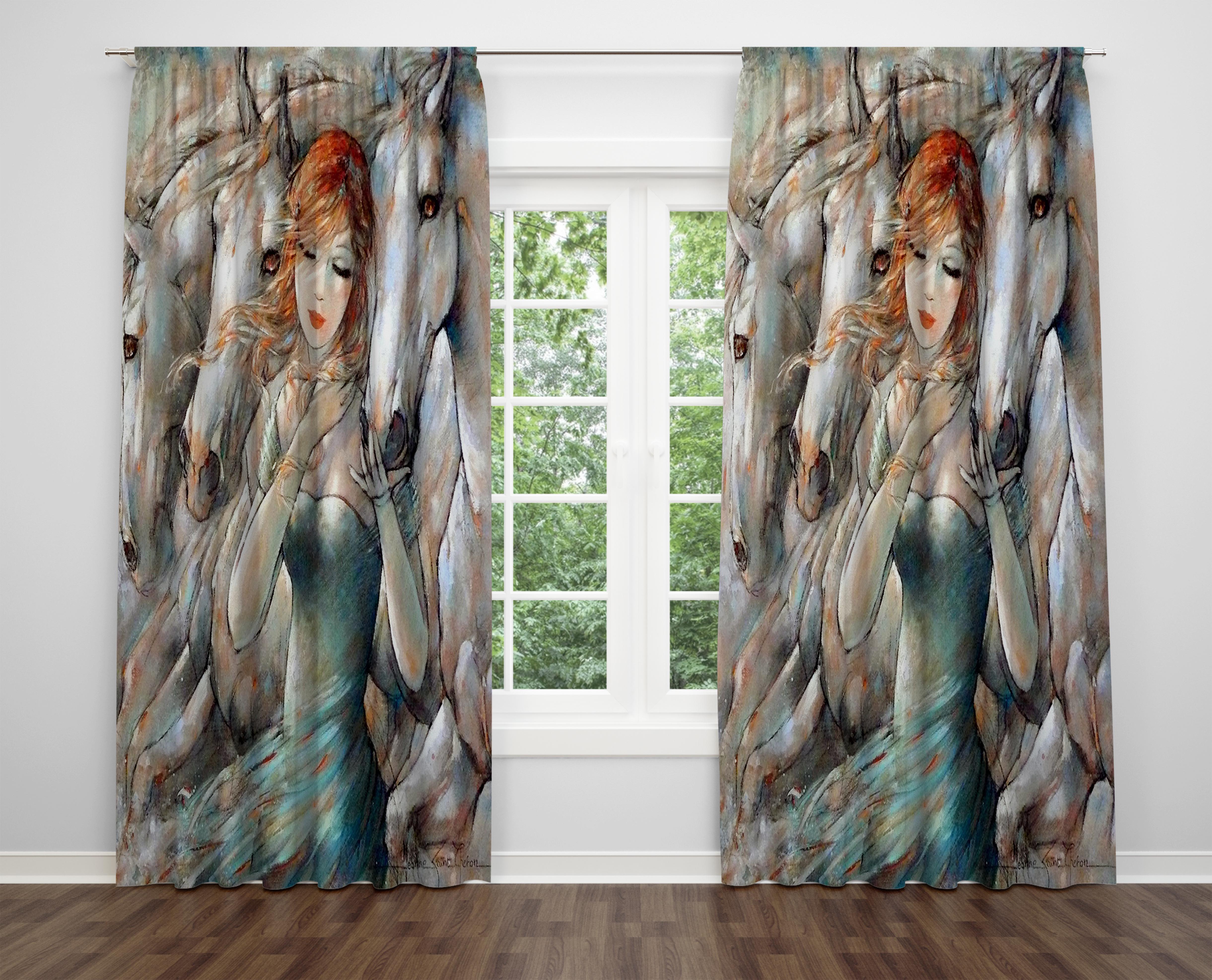 

Декоративний дизайн, високоякісна бавовняна тканина, ви можете вибрати одну або подвійну фіранку з крила 1 piece різнокольоровий