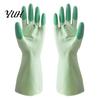 Dish Scrubbing Gloves for Home 2PCS PVC Dishwashing Gloves, Reusable Oil Resistant Cleaning Extended Flexible Waterproof Cuffs Kitchen And Household
