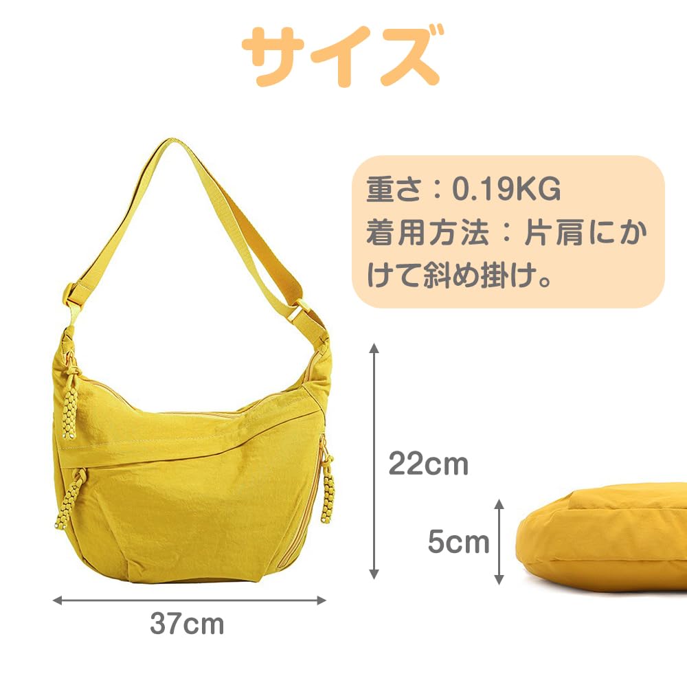 MINGTIANGH Leichte, wasserdichte Damen-Schultertasche in Halbmondform mit mehreren Taschen, großem Fassungsvermögen und kleiner Aufbewahrung. Bietet ein