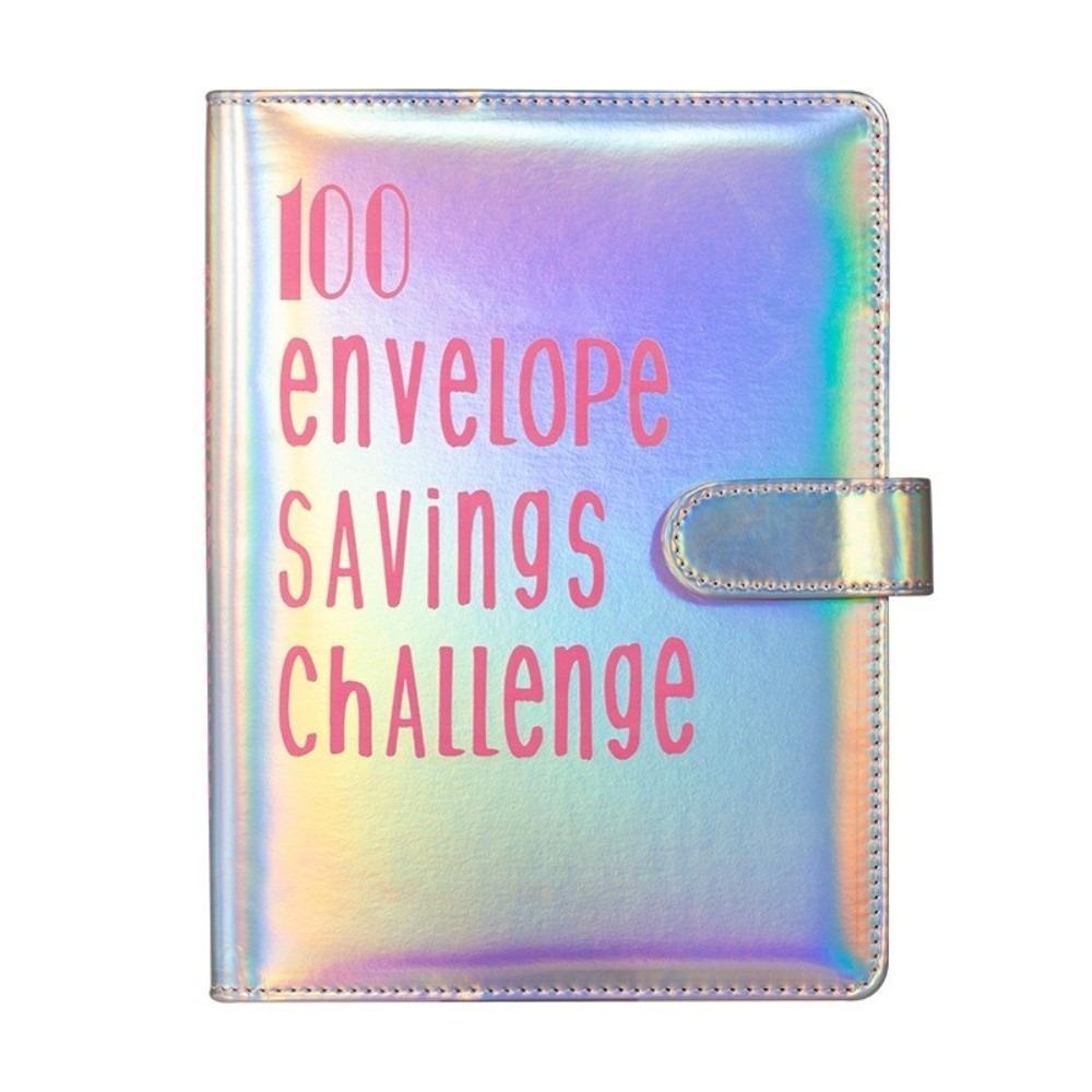 Dazzling Colors Challenge Budget Binder PU Leather Savings Challenge Notepad  New Year