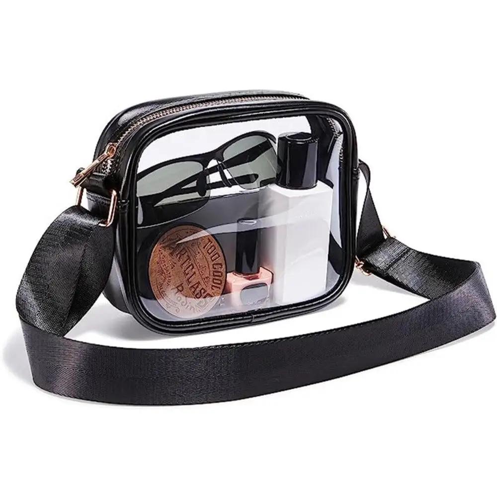 Transparente PVC Umhängetasche Damen Jelly Quadratische Schulter Messenger Bag Wasserdichte Kosmetiktasche Weibliche Handy-Geldbörse für Reisen