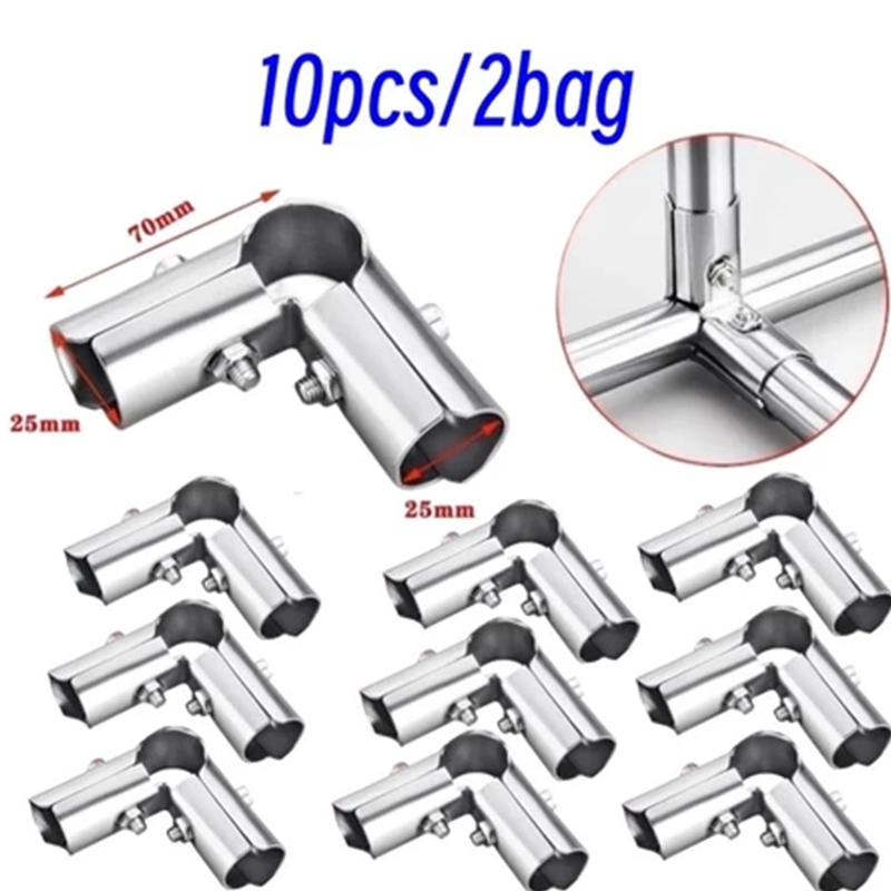 Tube Connector 25mm Structural Pipe Metal Joiner 5pcs 10pcs for Workshop Furniture Home Storage System Easy Setup Durable