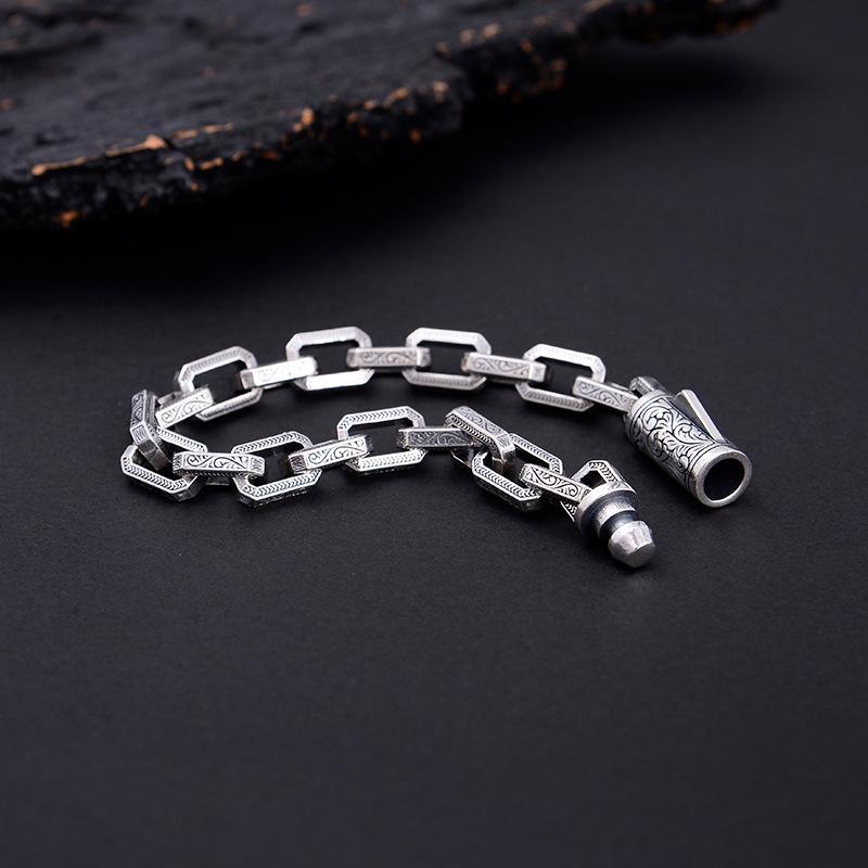 Viking Ouroboros punk bracelet for men copper vintage fashion jewelry street culture hip hop style