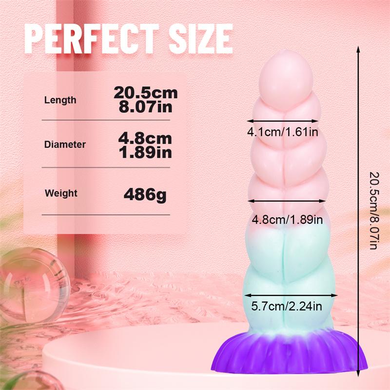 Women's Hemp Rope New Anal Plug Special-shaped Silicone Penis Soft Mixed Color Simulation Masturbator