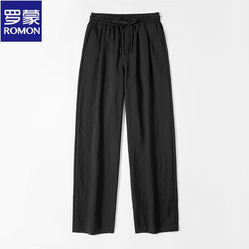 

ROMON Men s New Chinese Style Breathable Casual Straight-Leg Pants 3XL