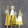 Golden Acrylic Christmas Tree Cake Toppers For Kids Christmas Party, Family Party, Xmas Cakes Decoration