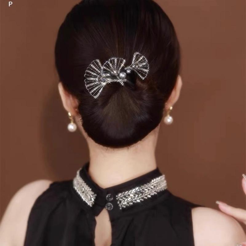 Ins Style Elegant Lazy Hair Curler Fshion Flower Fashion Flower Roller Hair Curler Lazy Hairpin Butterfly Hair Clips For Girls