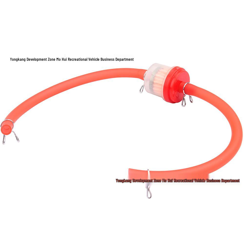 

Red GY6 Scooter & ATV Fuel and Oil Filter Kit with Pipe Clamp