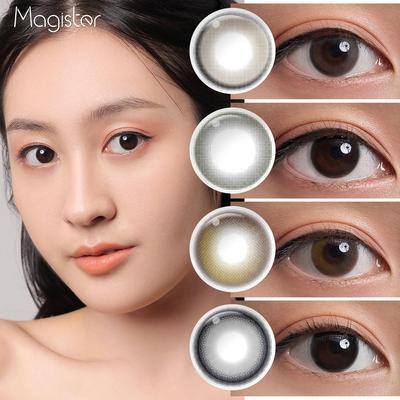 Lenti multicolori Lenti a contatto colorate per occhi Lenti estetiche Alunni di bellezza 1 paio Lenti a contatto marroni Lenti per occhi grigie di colore