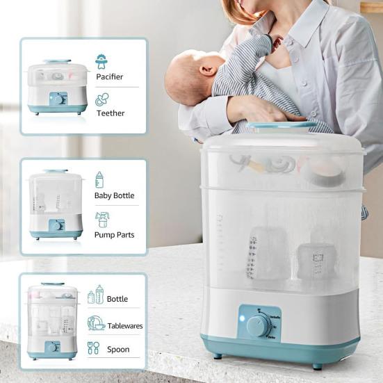 Bottle Sterilizers And Dryer Electric Steam Bottle Sterilizers Baby Bottle Sanitizer Quick Drying Bottle Sanitizer for Baby Bottles And Pacifiers