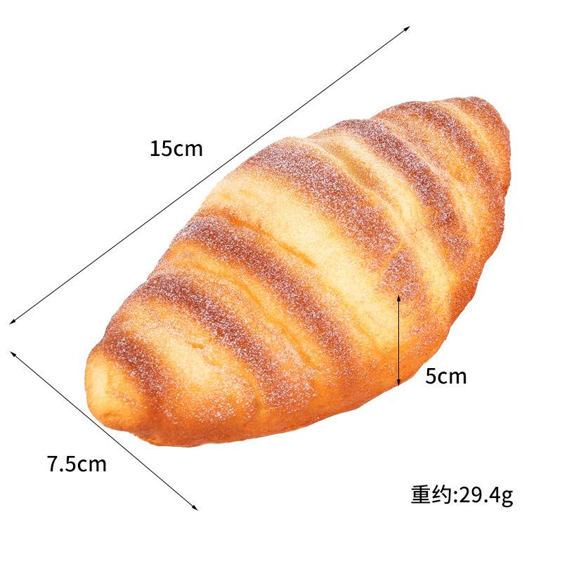 PU Simulation Bread Fake Conch Bread Model With Cream Soft Croissant, Big Food Play Toy, Food Ornament & Photography Prop