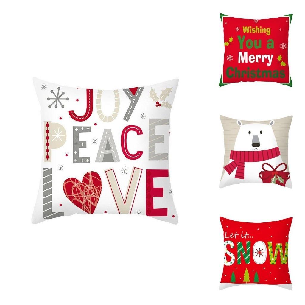 Festive Santa Claus Christmas Cushion Cover With Super Soft Peach Skin Velvet For Home Decor