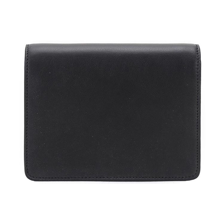 Bally Solid Color Vintage Square Buckle Flap Leather Envelope Clutch Shoulder Crossbody Mini Women Bags Black 6237076