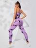 JYL Backless Seamless Yoga Suit Hip Lifting Pants Fitness Outfit