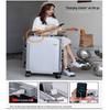ZhiNaShi Rechargeable PC Hardshell Luggage with Silver Aluminum Frame