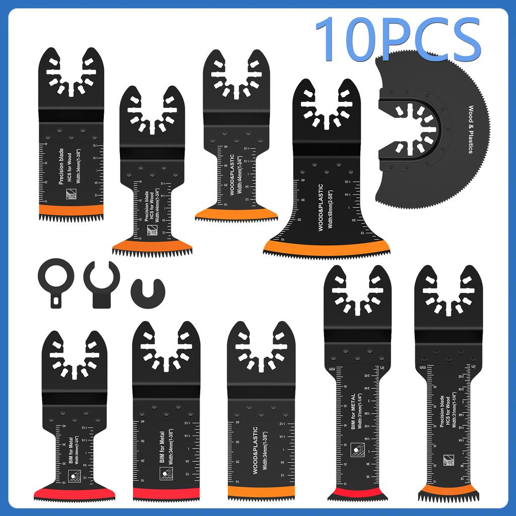 4/56PCS Oscillating Multitool Blade High Carbon Steel Arc Edge Cutting Saw Blade Quick Release Multi Tool Saw Blade For Wood PV