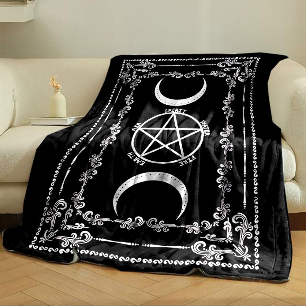 Pentagram & Moon Blanket for all seasons blanket lunch break throw gift