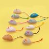 Plush Mouse Cat Toy Soft Stuffed Mouse Toy with Rope Tail Prefilled Catnip Mouse Toy for Indoor Cats Play Hunting And Exercise
