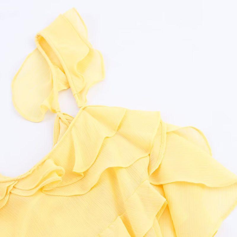 Kaslead New Women clothes Western Style Fashion Simple Patchwork Laminated Decoration Dress 1223459