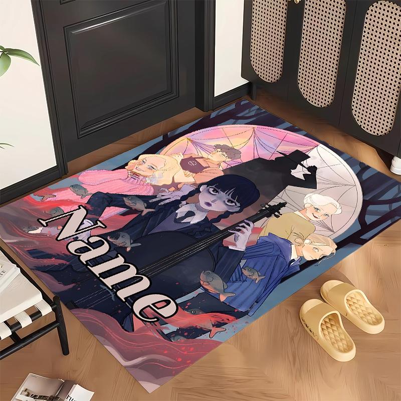 Wednesday (19) Personalized Name Office Carpet Stylish Decor for Living Room Bedroom Kitchen