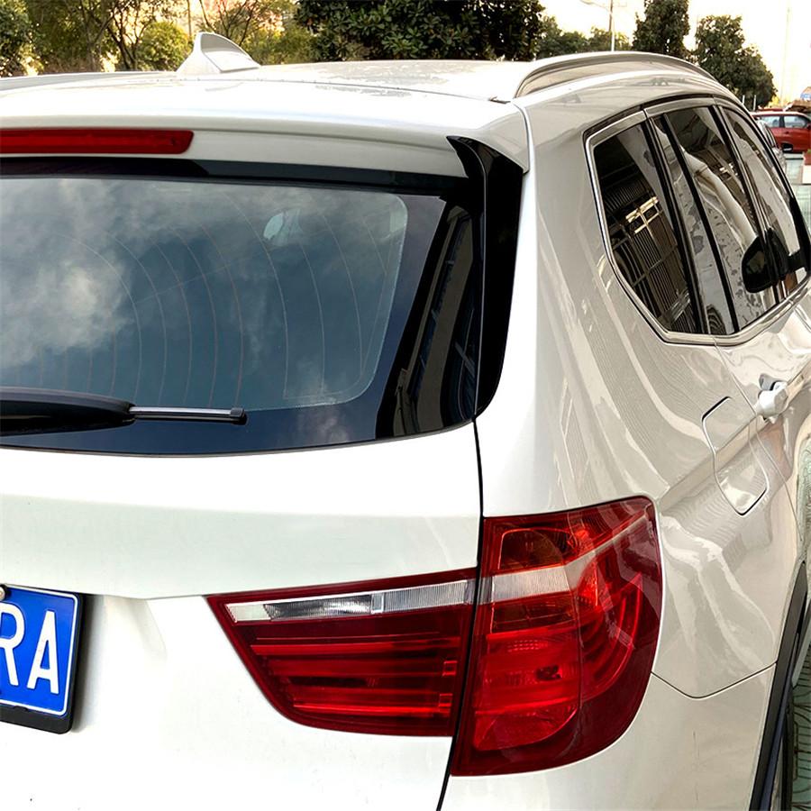 2ks Lesklá černá Lemovaná lišta spoileru zadního okna pro BMW X3 F25 2011-17