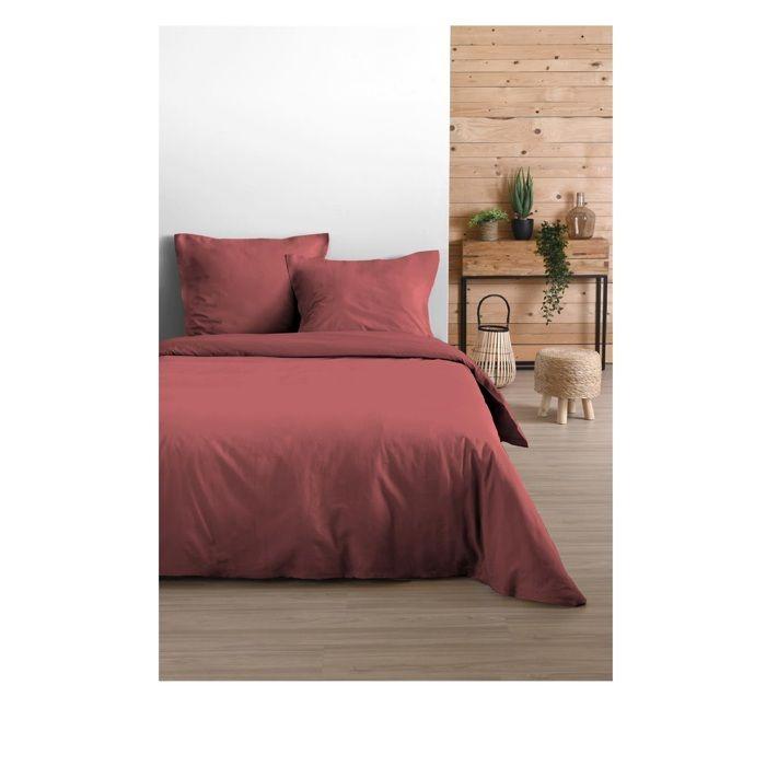Housse de couette 200 x 200 cm uni Rouge