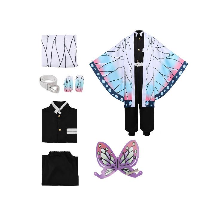 New Kochou Shinobu Cosplay Costume Kimetsu Outfits Girls Women Anime Slayer Cosplay Uniforms Adult Children Halloween Party Gift Kids140cm